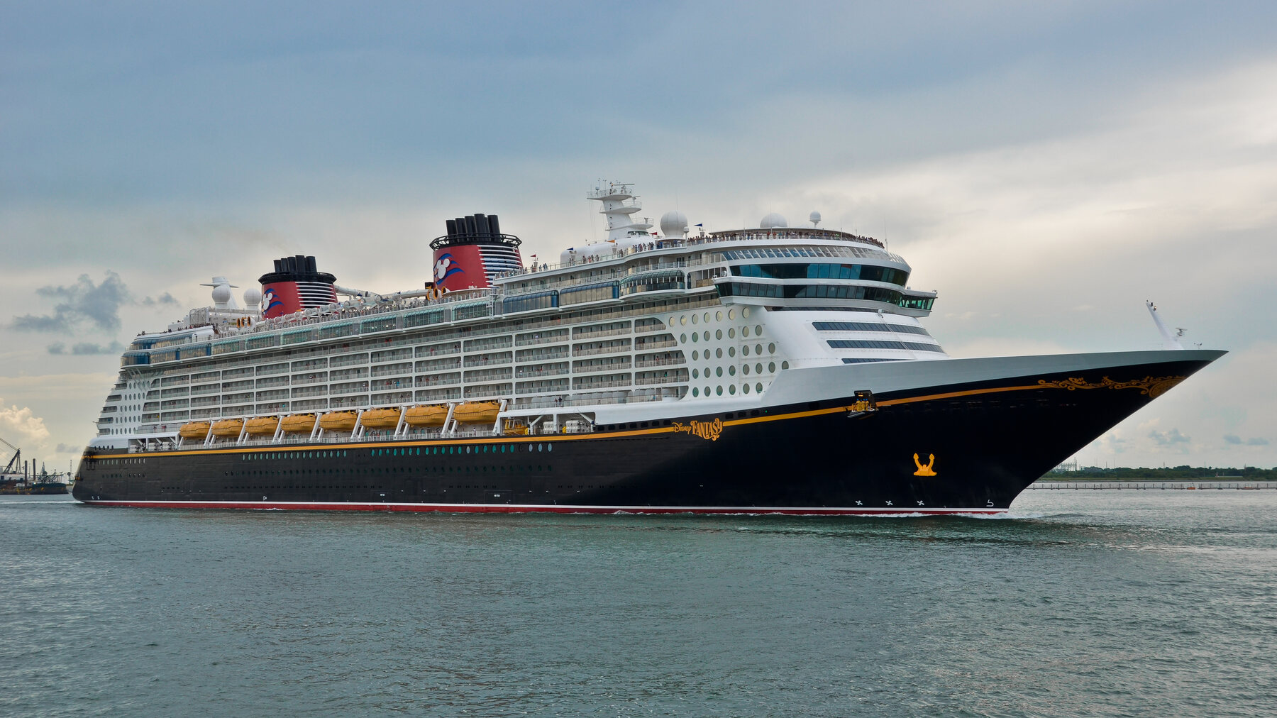 Disney Fantasy cruise ship departing Port Canaveral